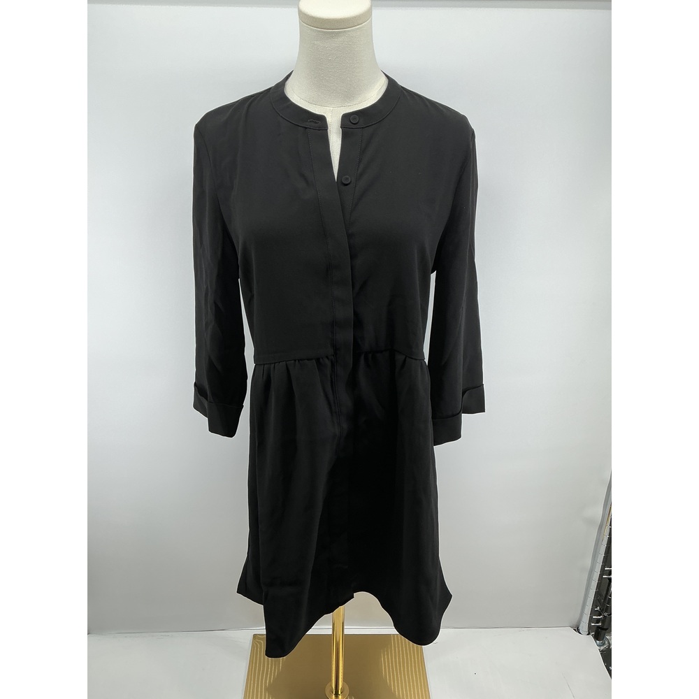 Fluid Crepe Shirt Dress
